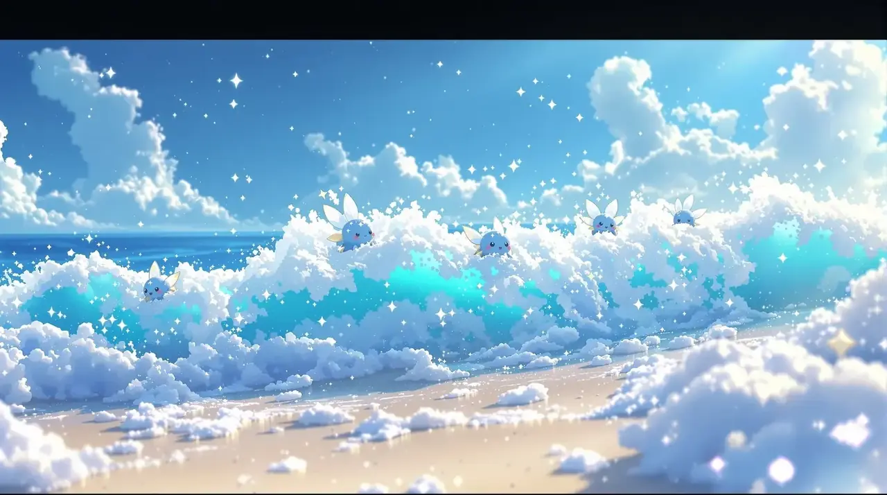 浪花精灵 详情背景